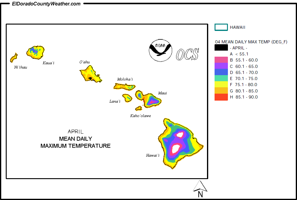 Alaska April Mean Daily Maximum Temperature